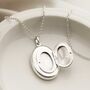 Sterling Silver Double Oval Locket, thumbnail 3 of 11