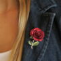 Rose Red Flower Brooch, thumbnail 2 of 4