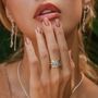 Maharani Turquoise Topaz Mixed Metal Spinning Ring, thumbnail 1 of 10