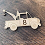 Personalised Birthday Card With Wooden Tow Truck Keepsake, thumbnail 4 of 4