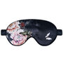 Silk Pillowcase And Eye Mask Giftbox Sleep Mask And Pillow Case Black Floral 100% Pure Soft Mulberry Silk Luxury Travel Gift Set, thumbnail 11 of 12