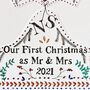 Personalised First Christmas As A Married Couple Art, thumbnail 4 of 5