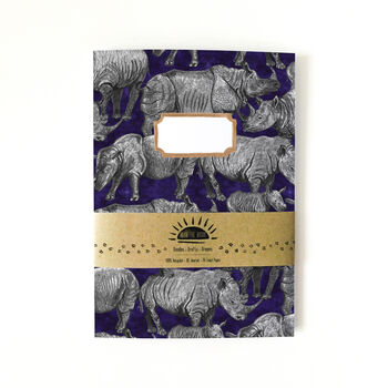 Crash Of Rhinos Print Lined Journal, 4 of 9
