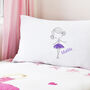 Personalised Purple Dress Ballerina Pillowcase, thumbnail 1 of 2