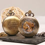 Bronze Engraved Pocket Watch With Antique Design, thumbnail 1 of 5