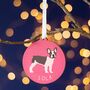 Frenchie Personalised Dog Christmas Tree Decoration, thumbnail 1 of 7