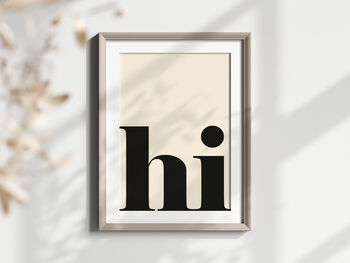 Hi Typography Poster, 4 of 6