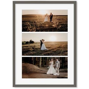 Personalised Trio Wedding Photo Art Print, 4 of 6