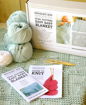 Baby Star Blanket Knitting Kit: 100% Cotton, 5 of 6