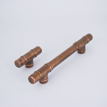 Aged Copper Vintage Pull T Bar, 3 of 4