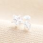 Sterling Silver Crystal Star Piercing Earring, thumbnail 4 of 6