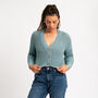 Fishermans Rib Cardigan Knitting Kit, thumbnail 1 of 8