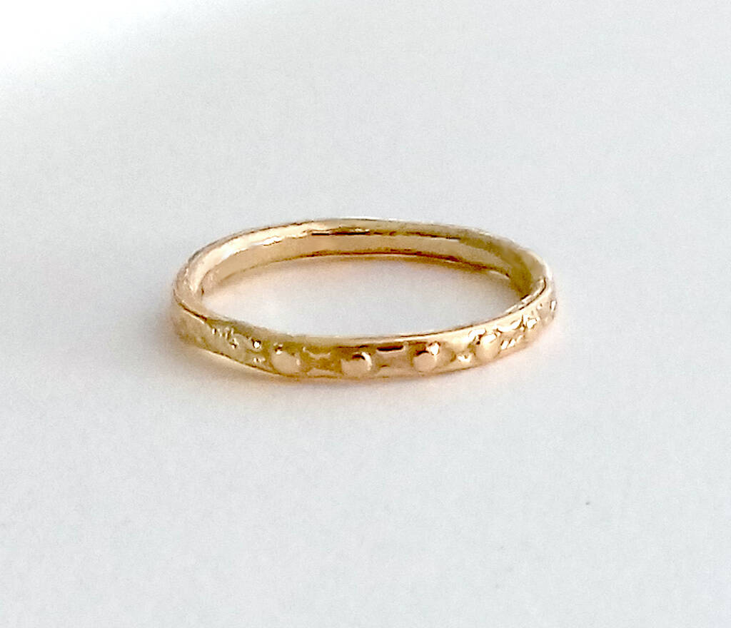 Solid 9ct Gold Skinny Band By Lorna Hewitt Jewellery ...