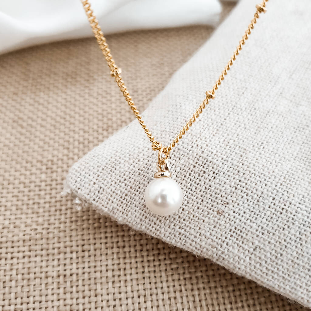 Small Pearl Necklace By Misskukie | notonthehighstreet.com