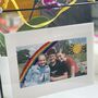 Framed Embroidered Rainbow/ Sun Doodle Family Photo, thumbnail 7 of 11