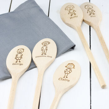 Personalised Family Member Engraved Wooden Spoon, 2 of 6