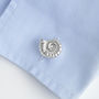 Ammonite Cufflinks, English Pewter Gifts For Men, thumbnail 6 of 9