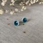 Handmade Turquoise Ceramic Dot Stud Earrings, thumbnail 7 of 8