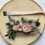 Blush And Lilac Flower Hair Comb, thumbnail 3 of 3