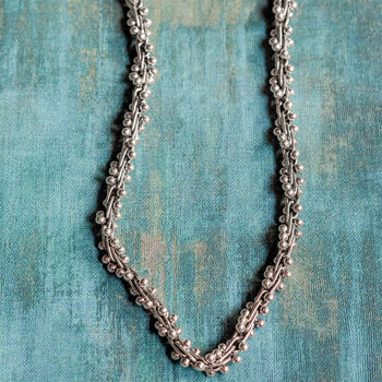 Silver Peppercorn Necklace Anniversary Gift, 9 of 11