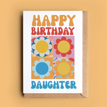 Personalised Marbled Flowers Birthday Card For Her, 2 of 4