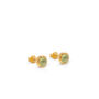 Birthstone Stud Earrings August: Peridot Gold Vermeil, thumbnail 2 of 4