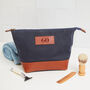 60th Birthday Milestone Wash Bag, Canvas And Leather, thumbnail 1 of 4
