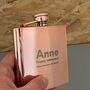 Personalised Rose Gold Hip Flask, thumbnail 4 of 5