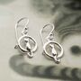 Sterling Silver Cat And Moon Earrings, thumbnail 4 of 6