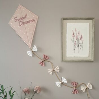 Sweet Dreams Nursery Wall Hanging, Pink Kite Decoration, 4 of 10