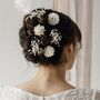 Pippa Dried Straw Flower Wedding Bridal Hair Pins, thumbnail 2 of 6