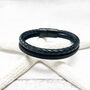 Stainless Steel And Leather Rope Mens Bracelet, thumbnail 2 of 12
