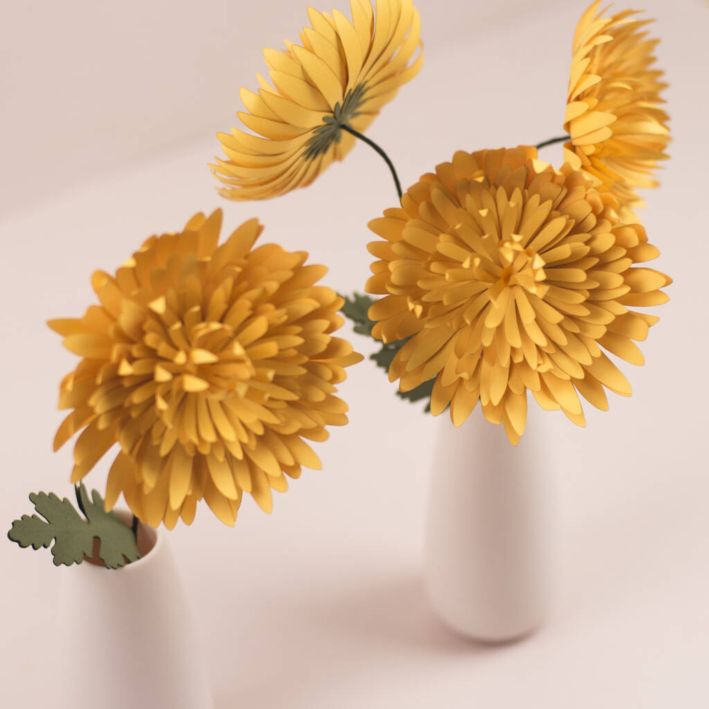 Paper Chrysanthemum Gift Bouquet By Suzi Mclaughlin
