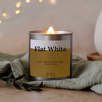 Flat White Coffee Scented Crackle Wick Candle For Coffee Lovers, 5 of 7