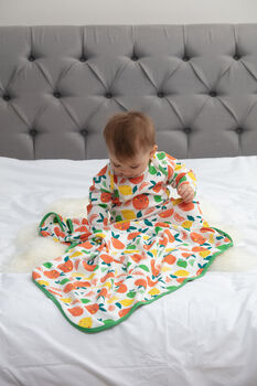 Hooded Baby Blanket Citrus, 6 of 8