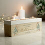 Personalised Christmas Foliage Triple Tea Light Holder And Storage Box, thumbnail 1 of 4