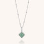 Aquamarine March Birthstone Necklace Sterling Silver, thumbnail 4 of 8