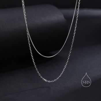 Double Layer Necklace With Dainty Chain, 3 of 9