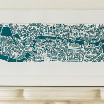 The Thames, London Illustrated Map Print, 2 of 2