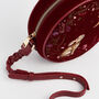 Star Gazing Rabbit Red Embroidered Circle Bag, thumbnail 6 of 7