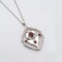 Garnet 925 Sterling Silver Statement Necklace, thumbnail 1 of 3