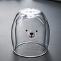 Cute Animal Double Wall Glass Cup, thumbnail 5 of 11