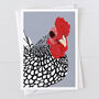 Silver Laced Wyandotte Cockerel Greeting Card, thumbnail 1 of 2