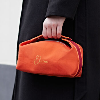 Personalised Top Handle Cosmetic Toiletry Bag, 10 of 10