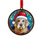 Goldendoodle In Santa Hat Suncatcher Decoration, thumbnail 6 of 6