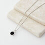 Black Swarovski Crystal Single Stone Pendant Necklace, thumbnail 1 of 4