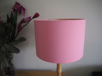 Pink Silhouette Lampshade With Floral Lining, 3 of 5