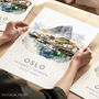 Oslo Norway Travel Print, thumbnail 1 of 7