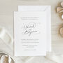 Romantic Script Wedding Invitation, thumbnail 2 of 6