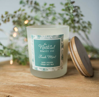Fresh Mint Soy Wax Candle 30cl, 3 of 3